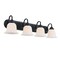 Westinghouse Fixture Wall 60W 4-Light Harwell, Matte Black White Opal Glass 6117100 - alternate 5